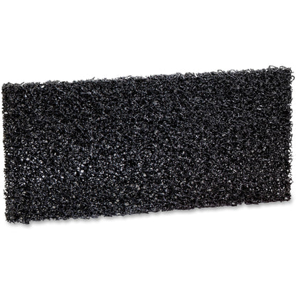3M Doodlebug Hi Productivity Stripping Pads, 4.65" x 10", Synthetic Fiber, Black, 10/Box (MMM05241)