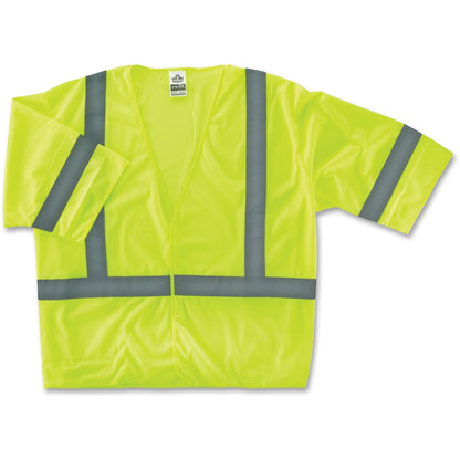 Ergodyne Class 3 Lime Economy Vest, 2-Xtra Large/3-Xtra Large (EGO22027)