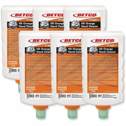 Betco Triton HD Orange Hand Cleaner Refill, Citrus Scent, 2.11 quart, 6/Carton (BET7926200)
