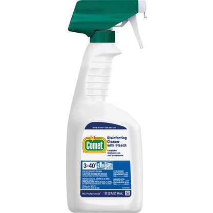 Comet Disinfecting Cleaner with Bleach, Unscented, 32 oz Spray Bottle (PGC30314CT)