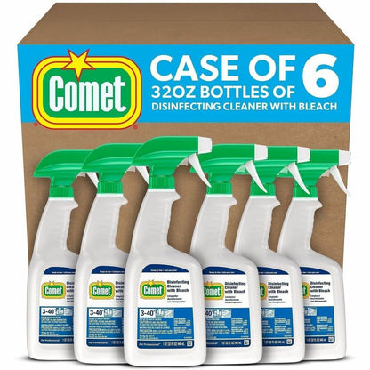Comet Disinfecting Cleaner with Bleach, Unscented, 32 oz Spray Bottle (PGC30314CT)