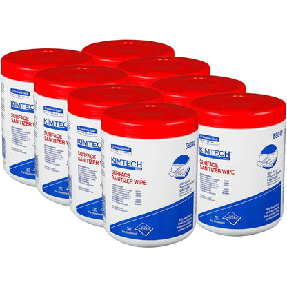 KIMTECH Prep Surface Sanitizer Wipes, 30/Tub, 8/Carton (KCC58040CT)