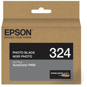 Epson UltraChrome 324 Original Inkjet Ink Cartridge, Photo Black (EPST324120)