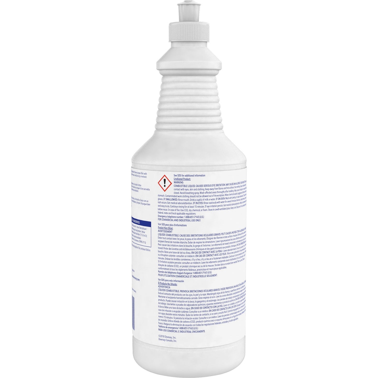 Diversey Citrus Express Gel Solvent Spottert, 32 fl oz (1 quart), Citrus Scent (DVO95002523EA)