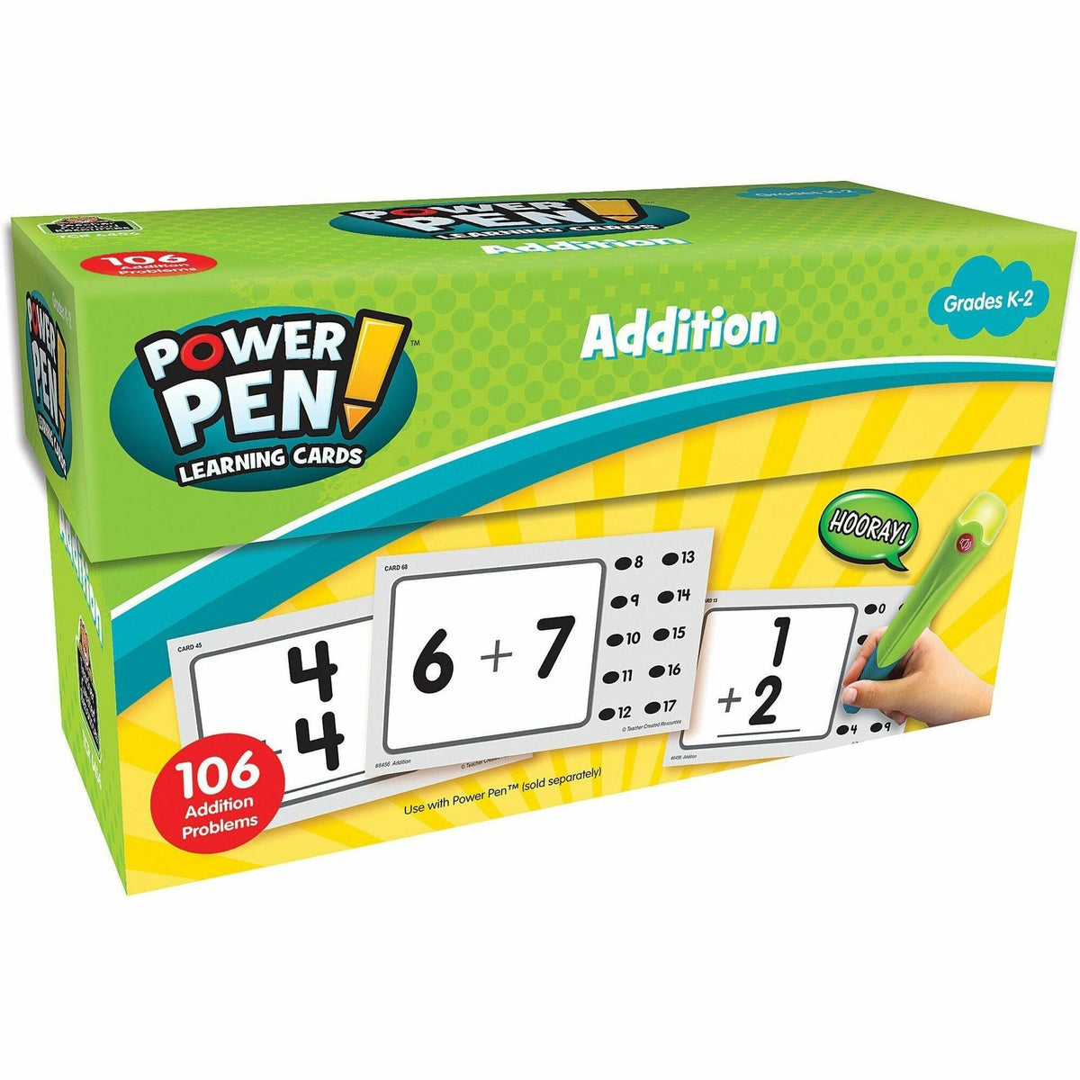 Teacher Created Resources Power Pen Addition Cards, Theme/Subject: Learning, Skill Learning: Addition, 53 Pieces (TCR6456)