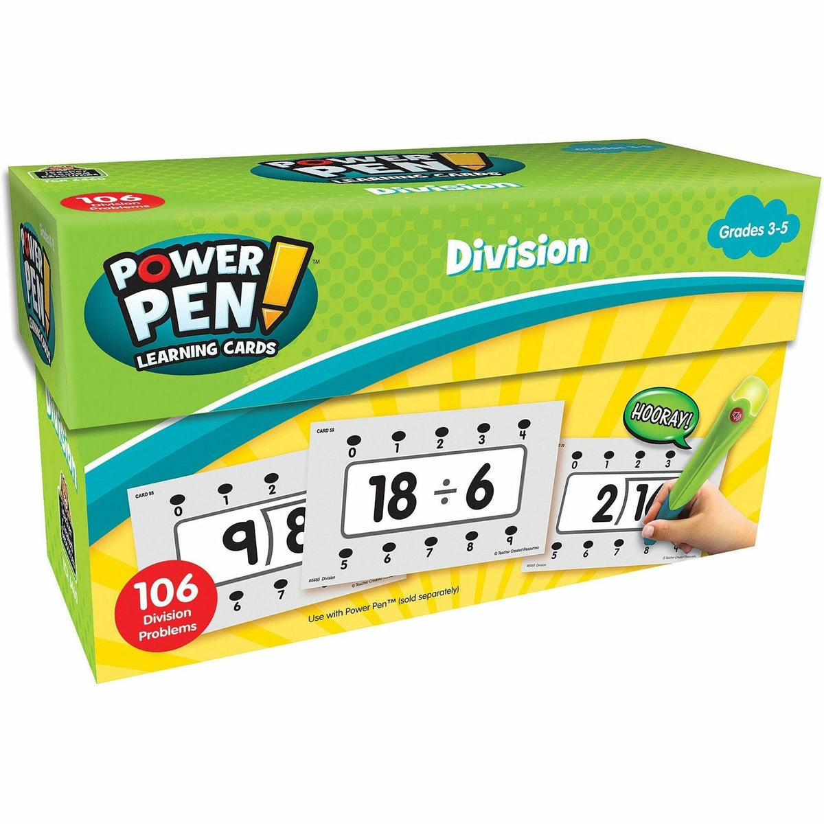 Teacher Created Resources Power Pen Division Cards, Theme/Subject: Learning, Skill Learning: Division, 53 Pieces (TCR6460)