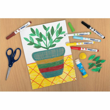 Prang be-be Jumbo Markers, Washable, Assorted Ink, 6/Set (DIX73106)