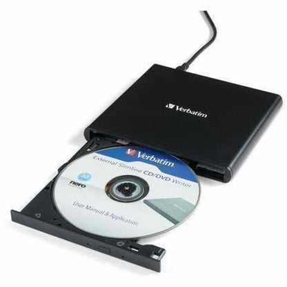 Verbatim External Slimline CD/DVD Writer, 8X DVD Write Speed/24X CD Write Speed (VER98938)