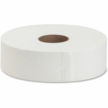 Genuine Joe Jumbo Jr Dispenser Bath Tissue Roll, 2 Ply, 3.50" x 2000 ft, 12" Roll, 6/Carton (GJO3520006)