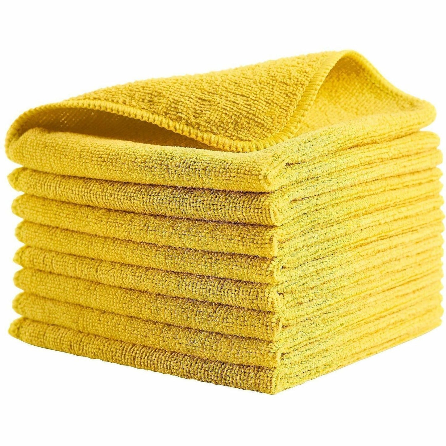 Rubbermaid Commercial Microfiber Cleaning Cloths, Yellow, 24/Pack (RCP1820584)