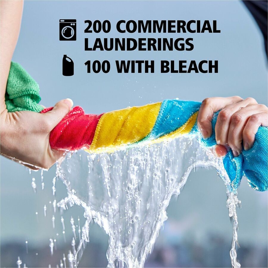 Rubbermaid Commercial Microfiber Cleaning Cloths, Yellow, 24/Pack (RCP1820584)