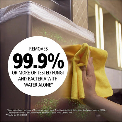 Rubbermaid Commercial Microfiber Cleaning Cloths, Yellow, 24/Pack (RCP1820584)