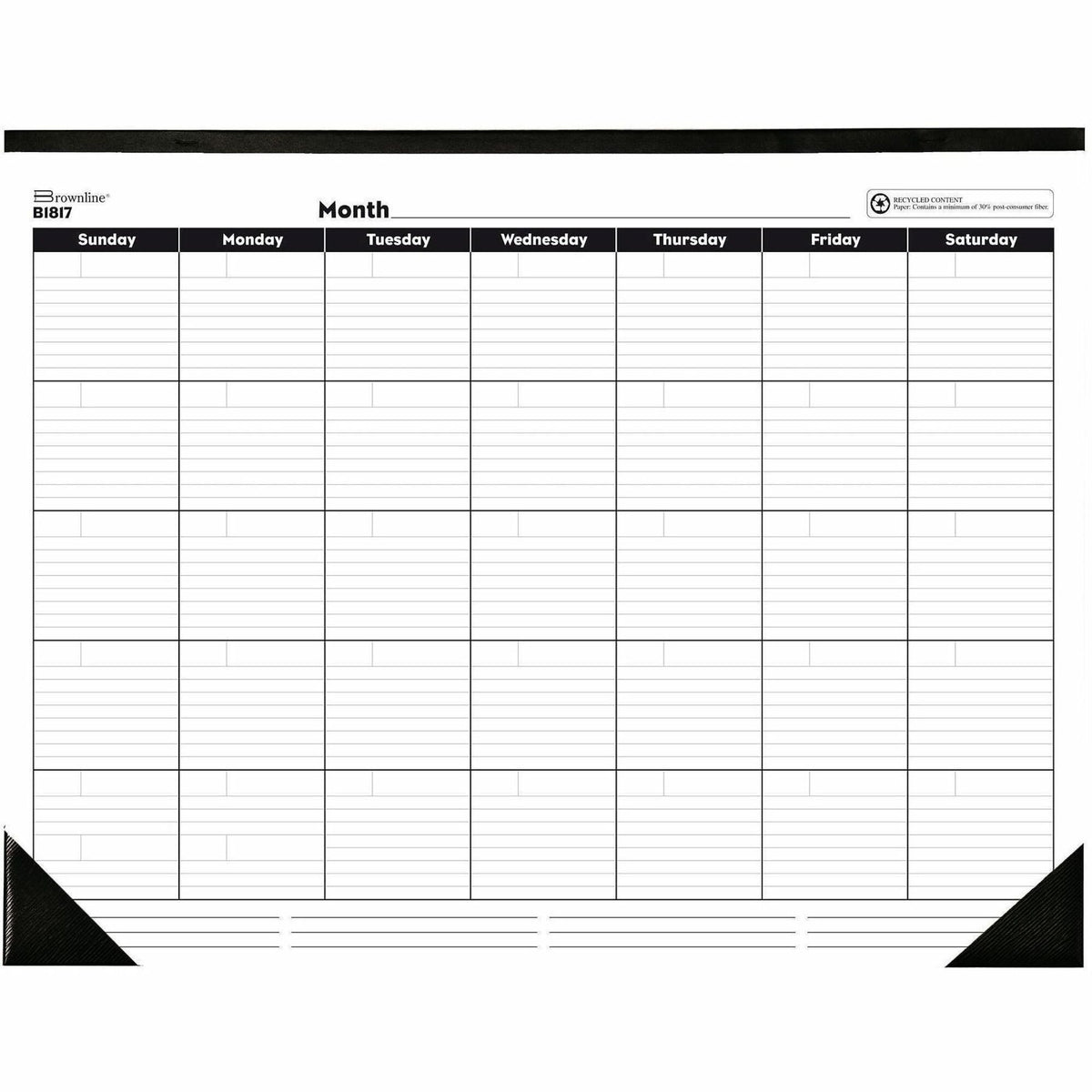 Rediform Undated Monthly Desk Pad, 17" x 22"  (REDB1817)