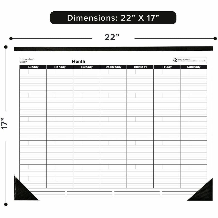 Rediform Undated Monthly Desk Pad, 17" x 22"  (REDB1817)