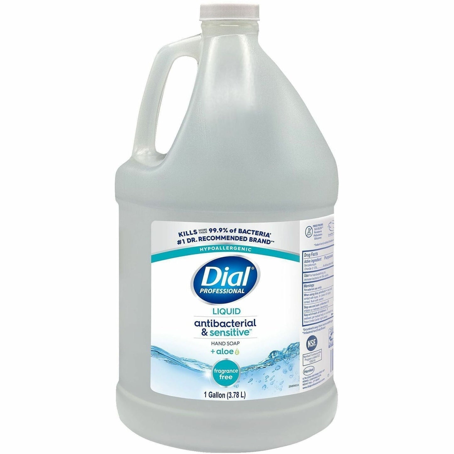 Dial Professional Sensitive Skin Antibacterial Liquid Hand Soap Refill, 1 gal (DIA82838EA)