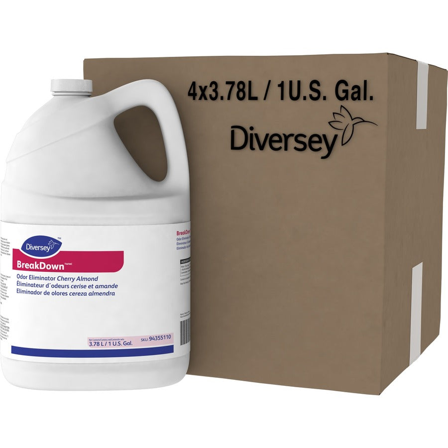 Diversey BreakDown Odor Eliminator, 128 fl oz, Cherry Almond Scent (DVO94355110)