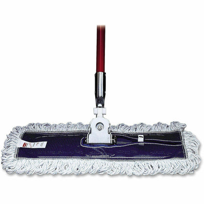 Rubbermaid Commercial Looped Fringe Finish Mop, 5" x 18", Absorbent, Looped Ends, Rayon, Synthetic, White, 6/Carton (RCPE05200WHCT)