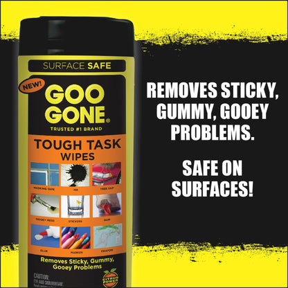 Goo Gone Tough Task Wipes, 24/Tub (WMN2000EA)