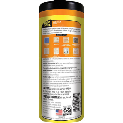 Goo Gone Tough Task Wipes, 24/Tub (WMN2000EA)