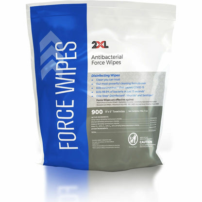 2XL Antibacterial Force Wipes Bucket Refill, 6" x 8" Length, White, 900/Pack (TXLL4014EA)