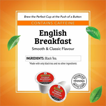Twinings of London English Breakfast Black Tea K-Cup, 24/Box (TWG08755)