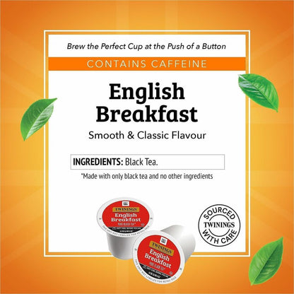Twinings of London English Breakfast Black Tea K-Cup, 24/Box (TWG08755)
