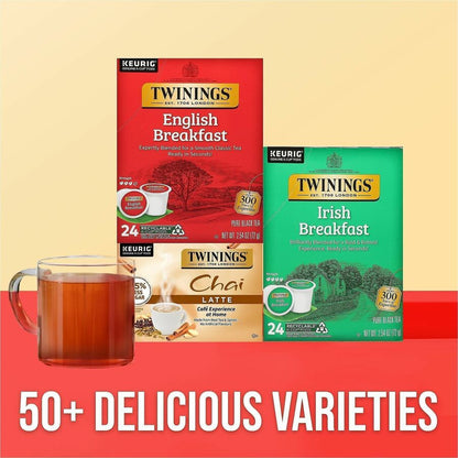 Twinings of London English Breakfast Black Tea K-Cup, 24/Box (TWG08755)