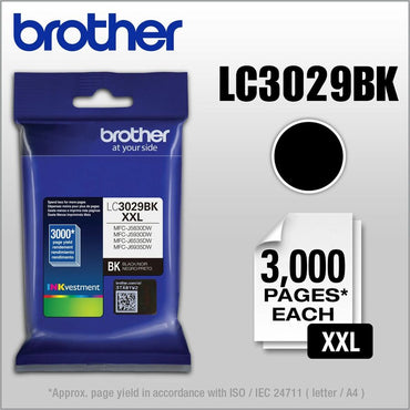 Brother LC3029BK INKvestment Super High-Yield Ink, 3,000 Page-Yield, Black (BRTLC3029BK)