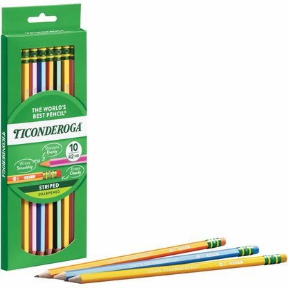 Ticonderoga Pre-Sharpened No. 2 Pencils, #2, Wood Barrel, 10/Pack (DIX13910)