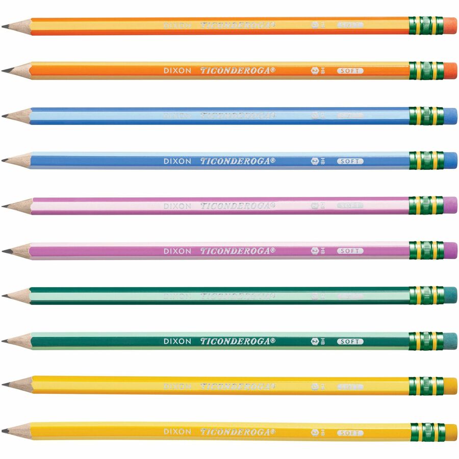 Ticonderoga Pre-Sharpened No. 2 Pencils, #2, Wood Barrel, 10/Pack (DIX13910)