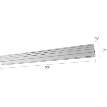 Deflecto Mounting Bar for Storage Box, Organizer Canister, Aluminum, 40 lb Load Capacity (DEF22773CR)