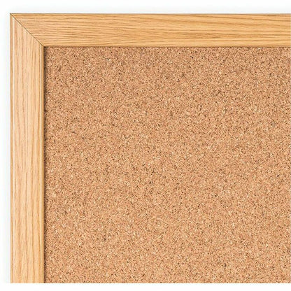 Bi-office Oak Frame Cork Bulletin Board, 48" Board Height x 72" Board Width (BVCSF352001239)