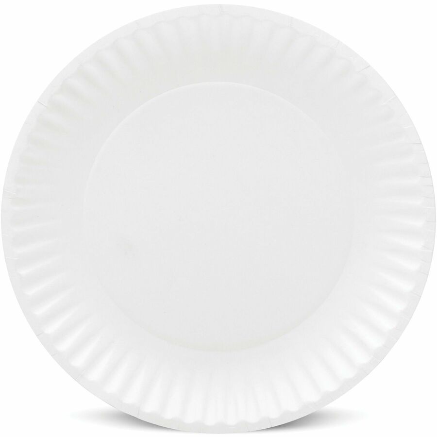 Gold Label 9" Dinnerware Paper Plates, 9", White, 100/Pack (AJMCP9GOEWHPK)