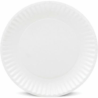 Gold Label 9" Dinnerware Paper Plates, 9", White, 100/Pack (AJMCP9GOEWHPK)