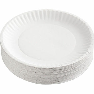 Gold Label 9" Dinnerware Paper Plates, 9", White, 100/Pack (AJMCP9GOEWHPK)