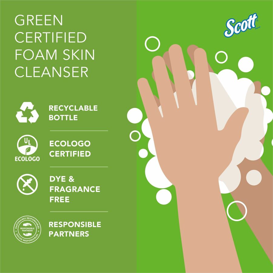 Scott Essential Green Certified Foam Skin Cleanser, 1.59 quart (KCC11285EA)