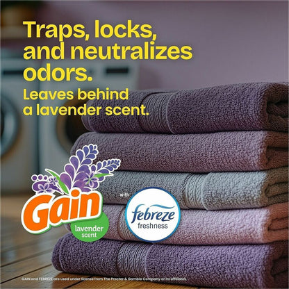 Glad ForceFlex Tall Kitchen Drawstring Trash Bags, Gain Lavender with Febreze Freshness, 13 gal Capacity, 0.78 mil, 80/Box (CLO78902BX)