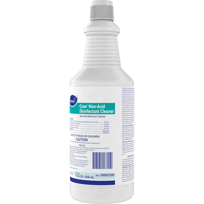 Diversey Crew Non-Acid Disinfectant Cleaner, Ready-To-Use, 32 fl oz (1 quart), Fresh Scent (DVO100925283EA)