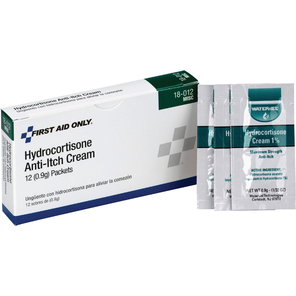 First Aid Only Hydrocortisone Cream, 12/Box (FAO18012)