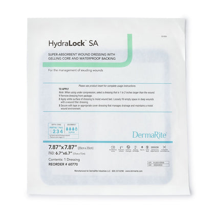 HydraLock™ SA Super Absorbent Dressing 7.87 X 7.87 Inch Square (1154027_EA)