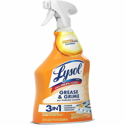 LYSOL® Brand Kitchen Pro Antibacterial Cleaner, Citrus Scent, 22 oz Spray Bottle (RAC79556EA)