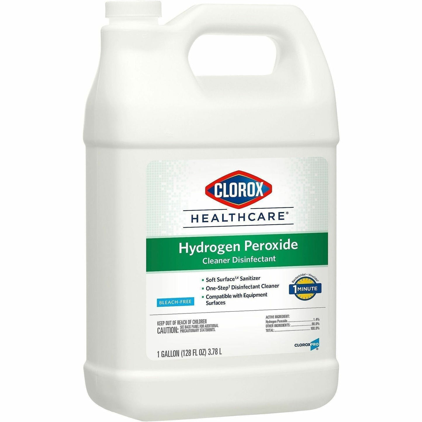 Clorox Healthcare Hydrogen Peroxide Cleaner Disinfectant Refill, 128 fl oz, 4/Carton (CLO30829)