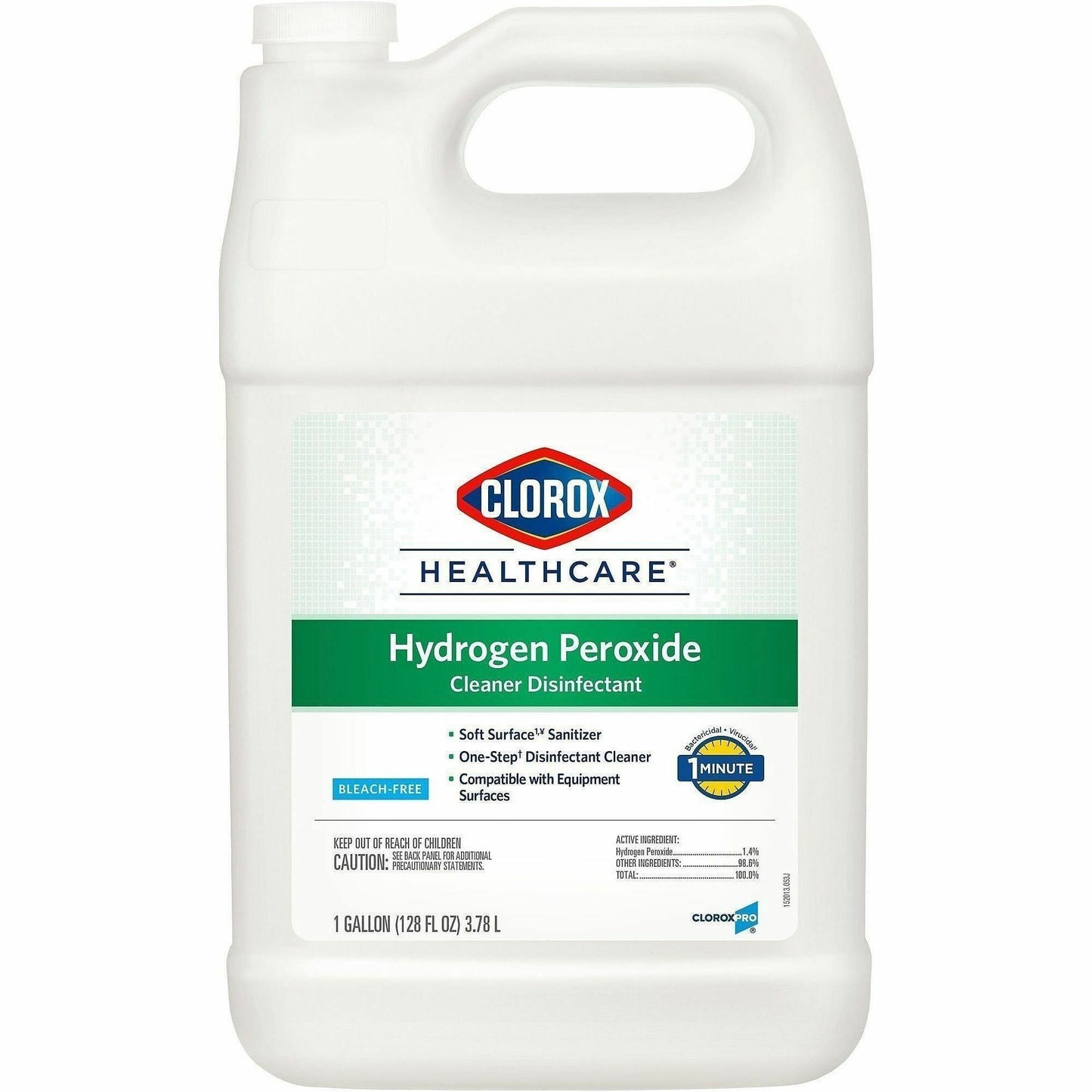 Clorox Healthcare Hydrogen Peroxide Cleaner Disinfectant Refill, 128 fl oz, 4/Carton (CLO30829)