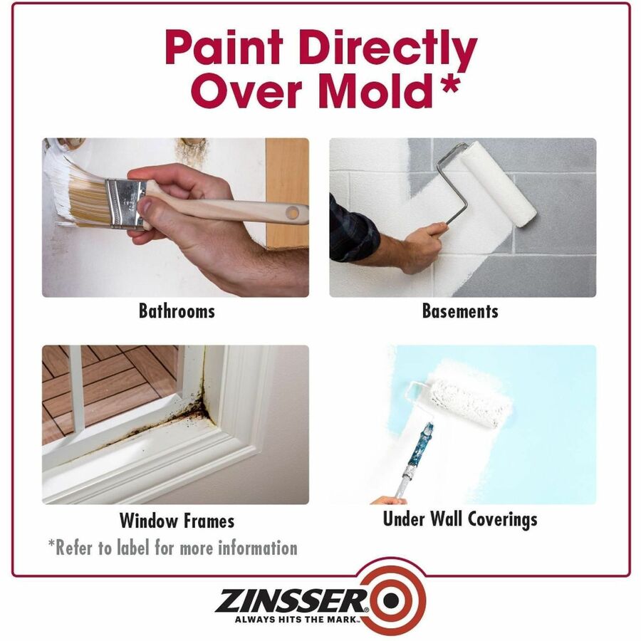 Zinsser Mold Killing Primer, White, 2/Carton (RST276049)