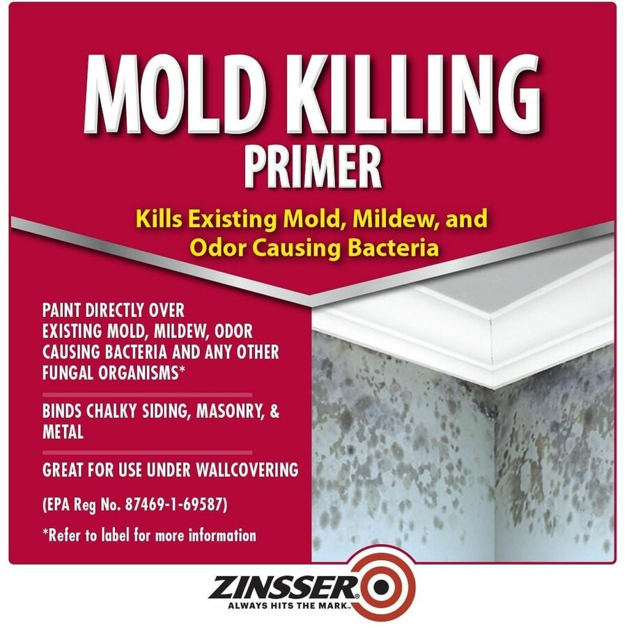 Zinsser Mold Killing Primer, White, 2/Carton (RST276049)