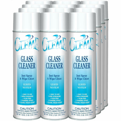 Claire Gleme Glass Cleaner, 19 fl oz, Clean & Fresh Scent, 12/Carton (CGCCL050)