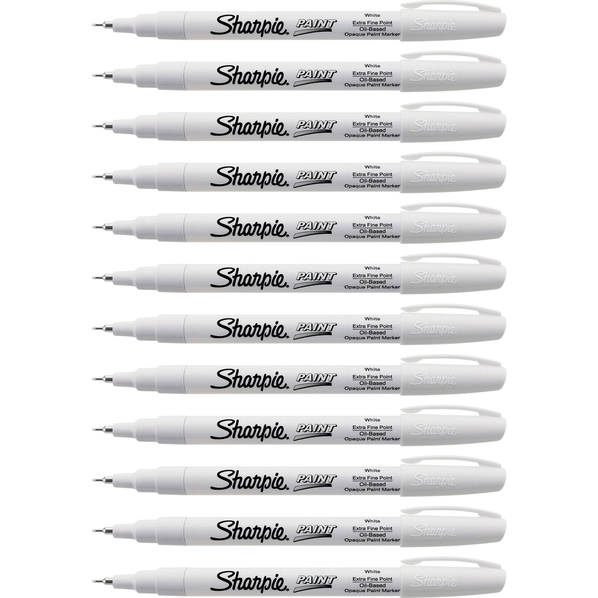 Sharpie Extra Fine Oil-Based Paint Markers, White Ink, Oil Based, 6/Box, 2/Bundle (SAN35531BD)