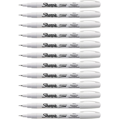 Sharpie Extra Fine Oil-Based Paint Markers, White Ink, Oil Based, 6/Box, 2/Bundle (SAN35531BD)
