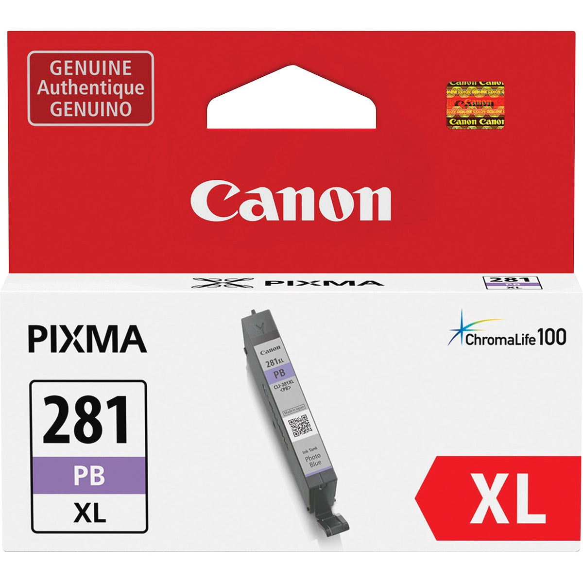 Canon CLI-281XL Original Inkjet Ink Cartridge, Blue (CNMCLI281XLPBL)