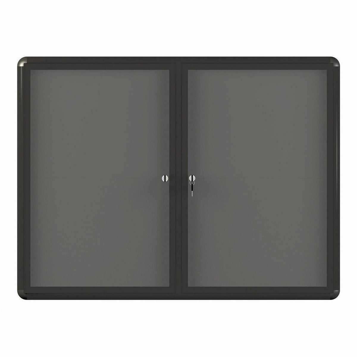 Bi-office Enclosed Fabric Bulletin Board With Aluminum Frame, 36" x 48", Grey/Graphite, 36" x 48" (BVCVT640103727)